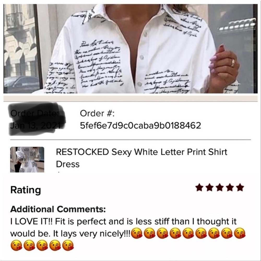 HP 🌟 RESTOCKED ~ Sexy White Letter Print Dress - Picture 10 of 11
